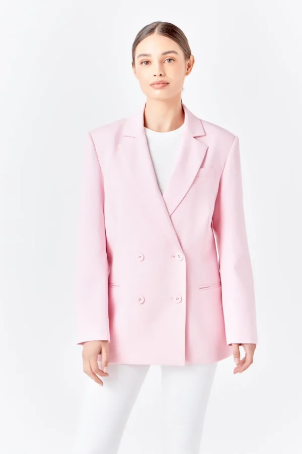 ENDLESS ROSE Blazers | Tops*- Double Breast Basic Blazer