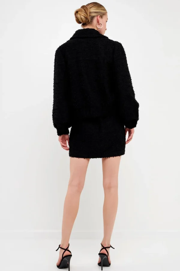 ENDLESS ROSE Jackets & Coats | Tops*- Double Pocket Tweed Jacket