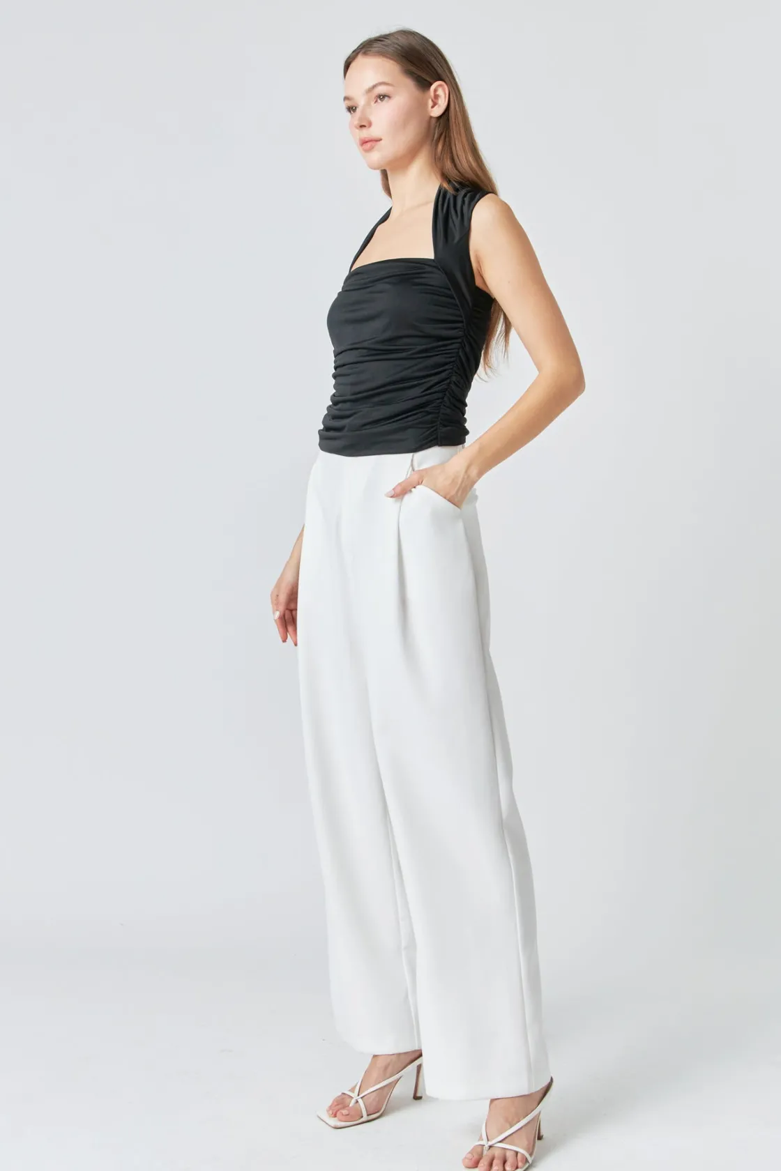 endless_rose__draped_ruch_11.webp ENDLESS ROSE Tops*- Draped Ruched Top