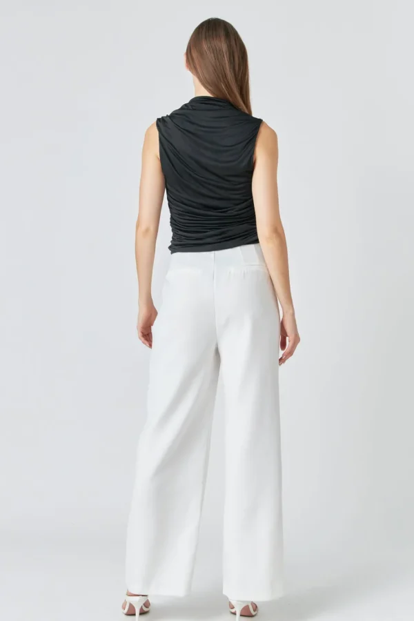 ENDLESS ROSE Tops*- Draped Ruched Top
