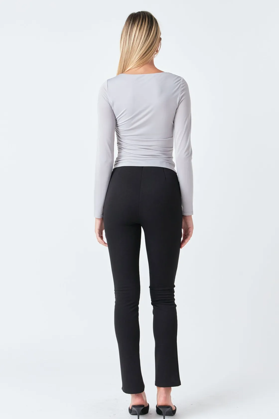 endless_rose__draped_ruch_2.webp ENDLESS ROSE Tops*- Draped Ruched Top SILVERTAUPE