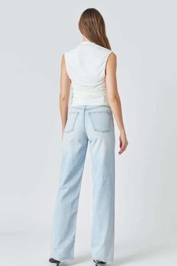 ENDLESS ROSE Tops*- Draped Ruched Top
