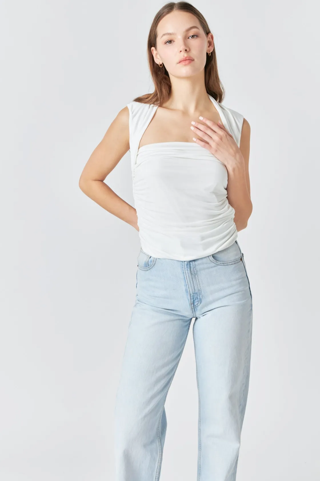 endless_rose__draped_ruch_8.webp ENDLESS ROSE Tops*- Draped Ruched Top