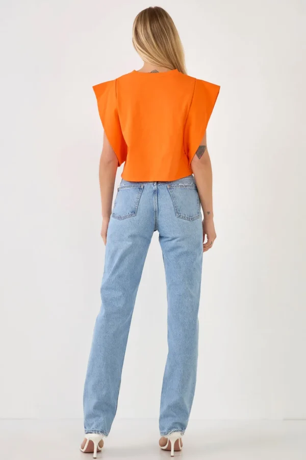 ENDLESS ROSE Tops*- Drop Shoulder Cropped Top