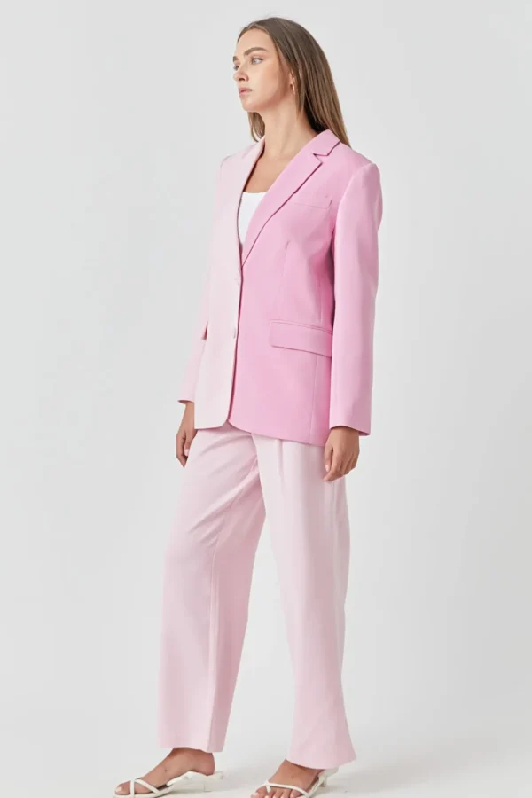 ENDLESS ROSE Blazers | Tops*- Duo Color Block Blazer PINKMULTI