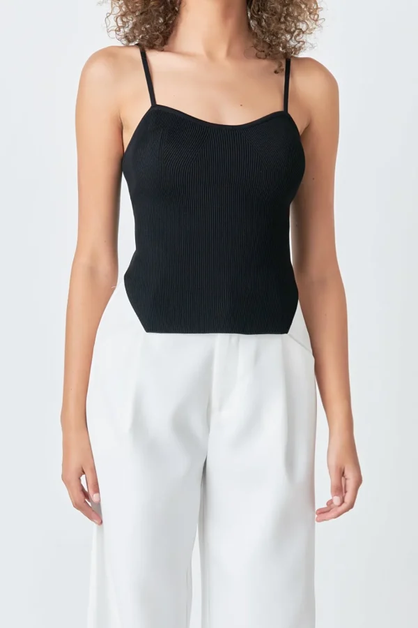 ENDLESS ROSE Sweaters & Knits | Tops*- Elevated Corset Knit Cami