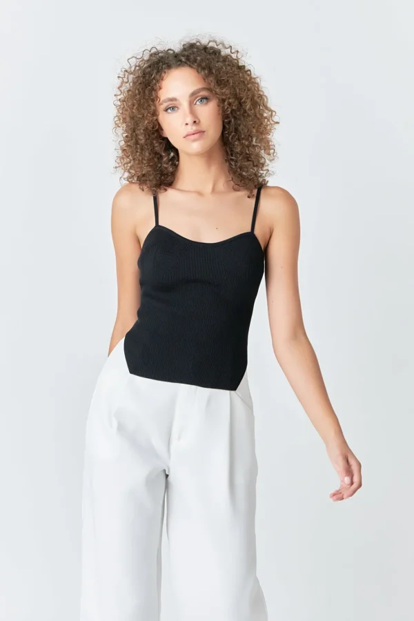 ENDLESS ROSE Sweaters & Knits | Tops*- Elevated Corset Knit Cami