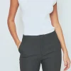 ENDLESS ROSE Tops*- Elevated Knit Top with Embellished Neckline WHITE