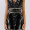 ENDLESS ROSE Tweed Dresses | Skirts*- Embellished Velvet Mini Dress BLACK