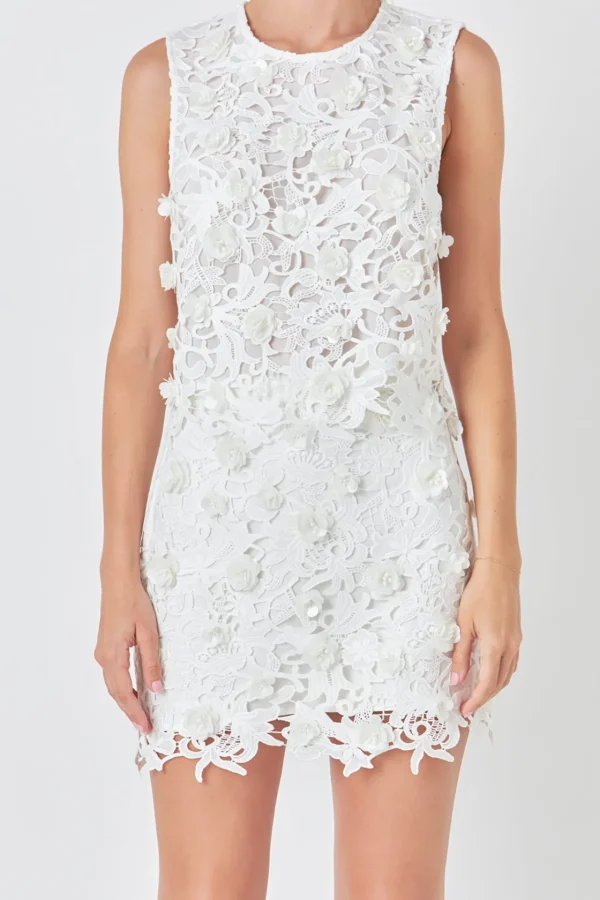 ENDLESS ROSE Matching Sets | Tops*- Embellished Sleeveless Top WHITE