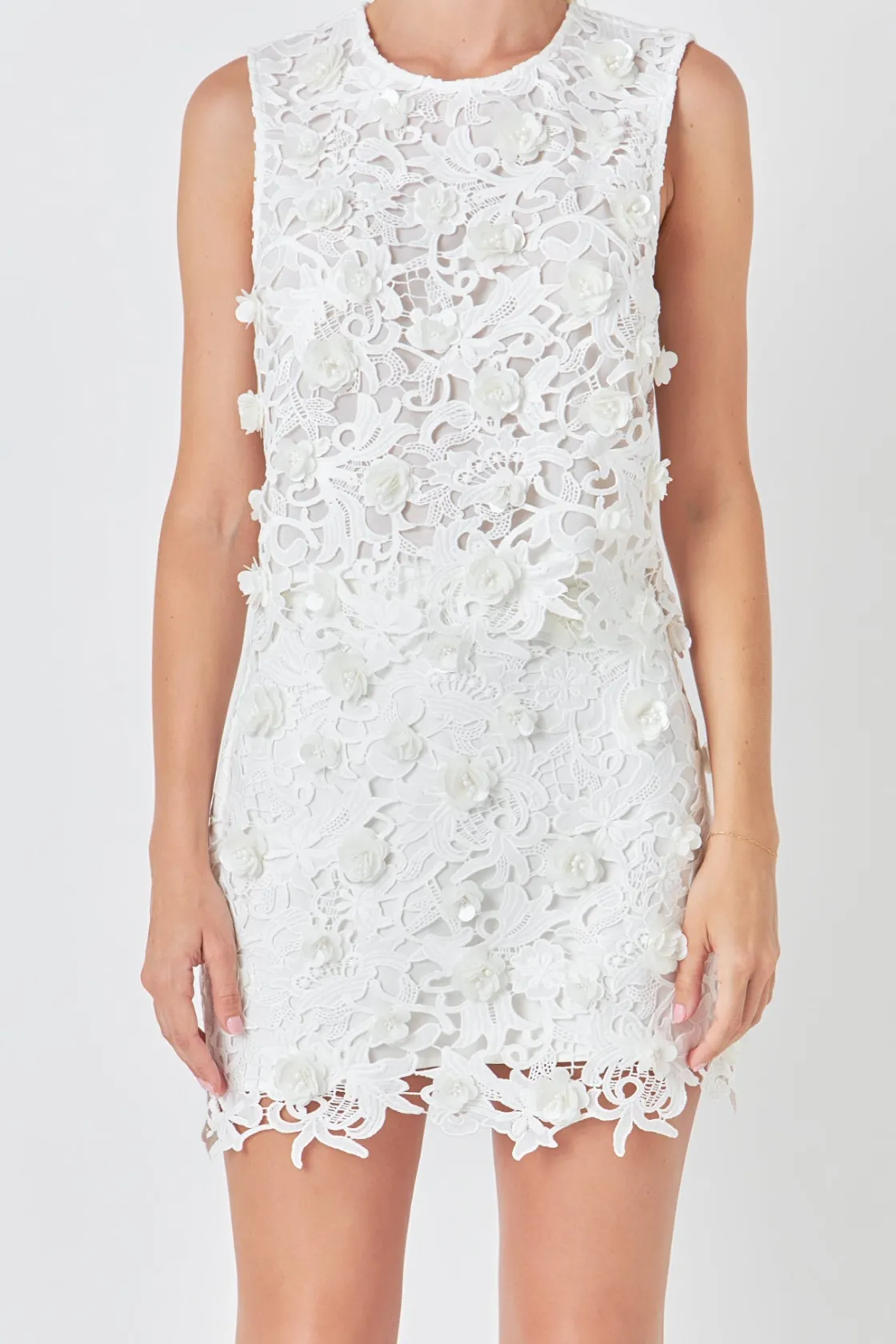 endless_rose__embellished_0.webp ENDLESS ROSE Matching Sets | Tops*- Embellished Sleeveless Top WHITE