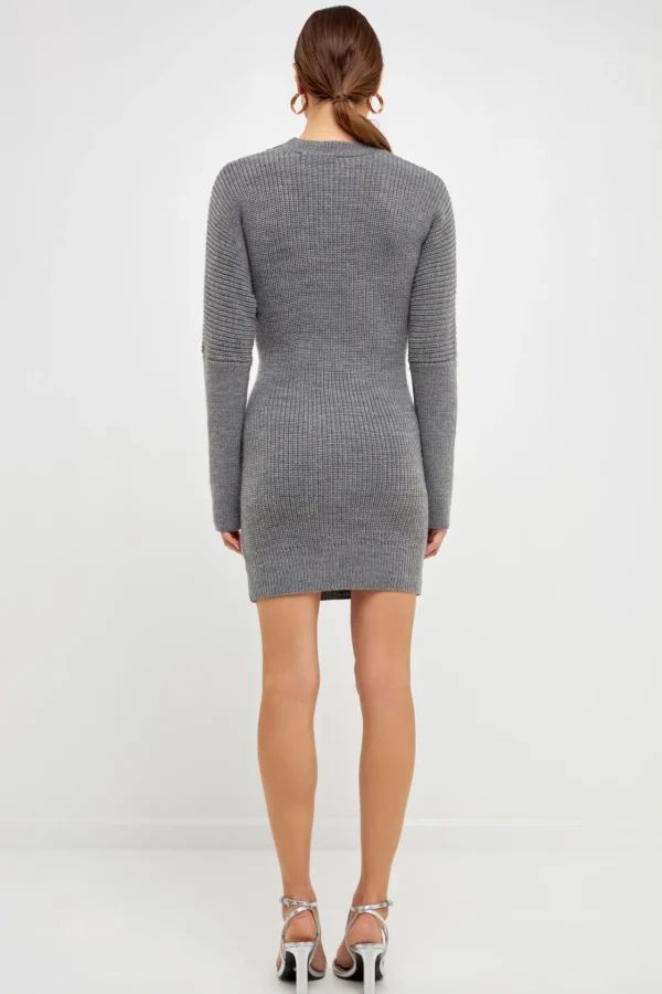 ENDLESS ROSE Sweaters & Knits | Tops*- Embellished Sweater Dress HEATHERGREY
