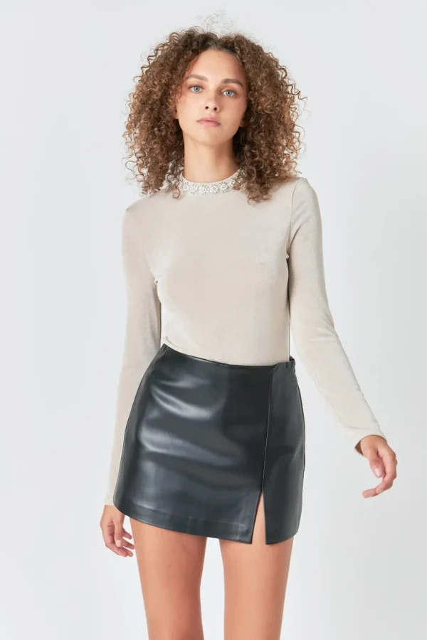 ENDLESS ROSE Sweaters & Knits | Tops*- Embellished Slub Top