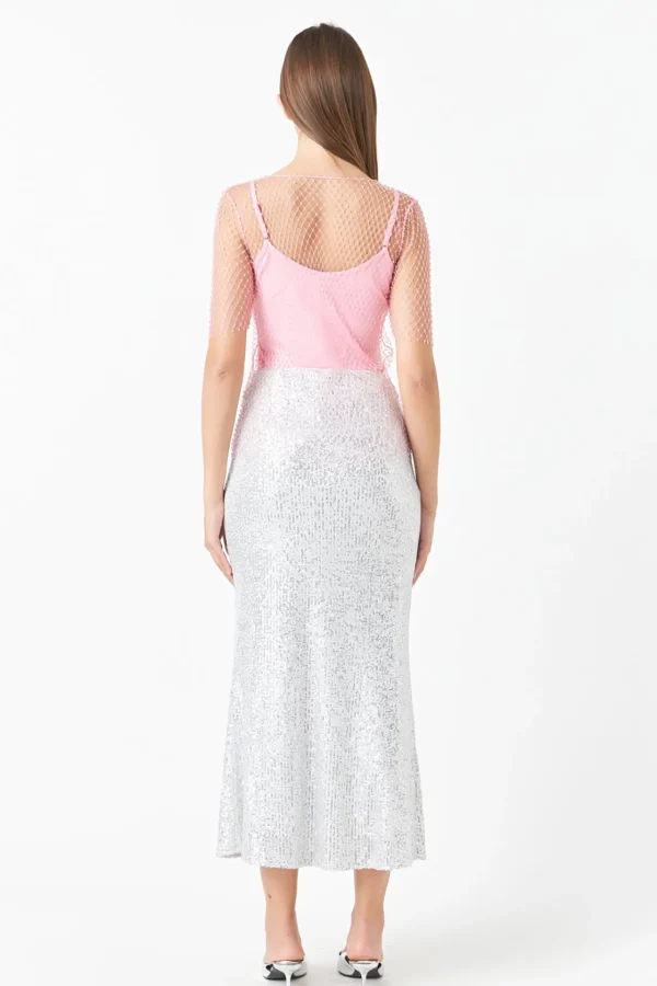 ENDLESS ROSE Tops*- Embellishment Short Sleeve Top
