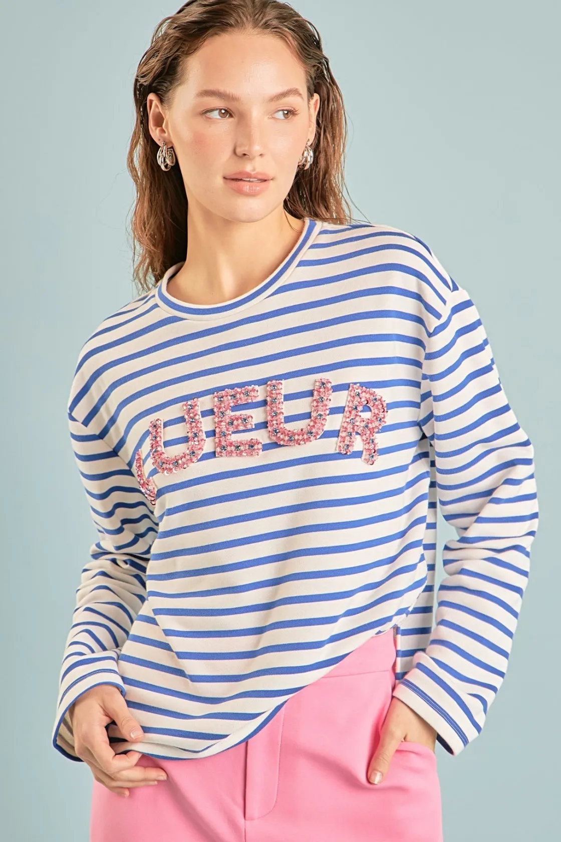 endless_rose__embellishme_3-1.webp ENDLESS ROSE Tops*- Embellishment Sweatshirt