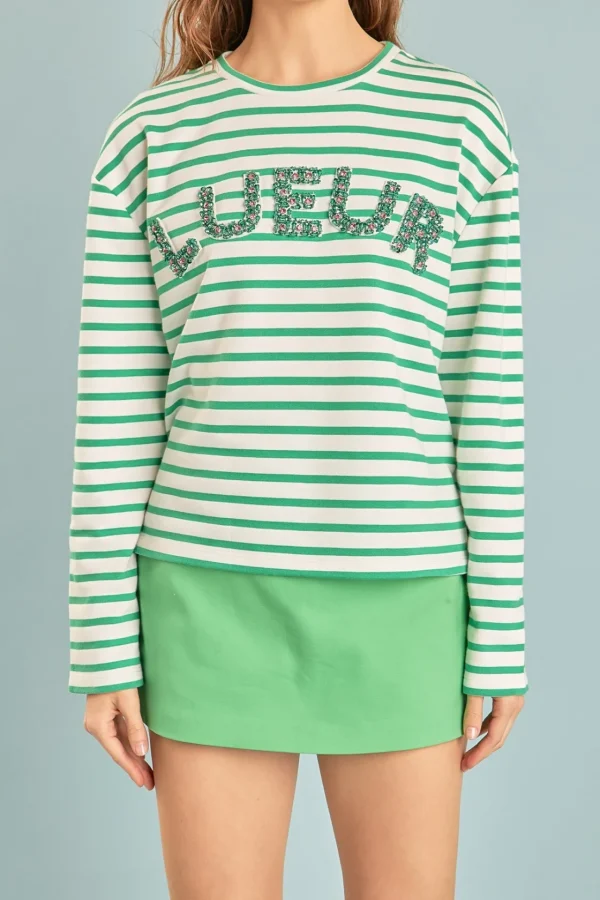 ENDLESS ROSE Tops*- Embellishment Sweatshirt