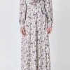 ENDLESS ROSE Print Takeaway | Tops*- - Wrap Style Maxi Dress BEIGE