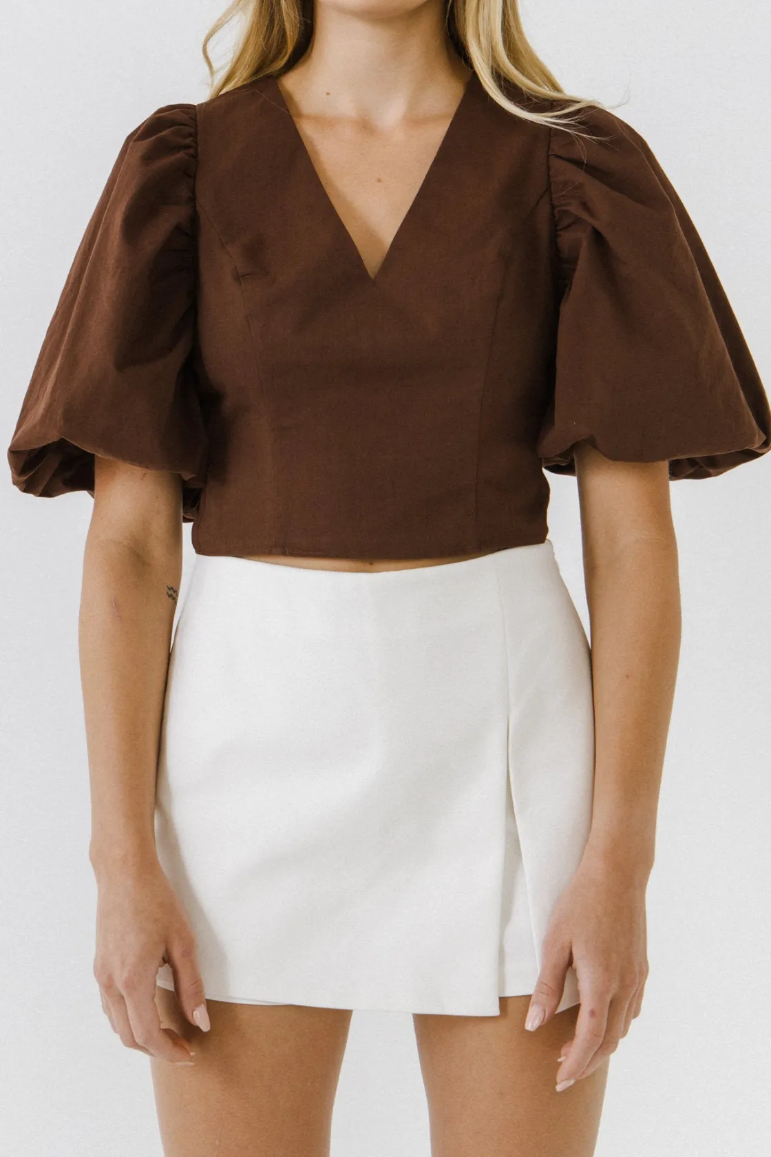 endless_rose__exaggerated_5.webp ENDLESS ROSE Tops*- Exaggerated Sleeve Crop Top