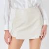 ENDLESS ROSE Skirts | Tops*- Faux Leather Front Slits Skort