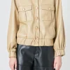 ENDLESS ROSE Jackets & Coats | Tops*- Faux Leather Jacket with Gold Buttons
