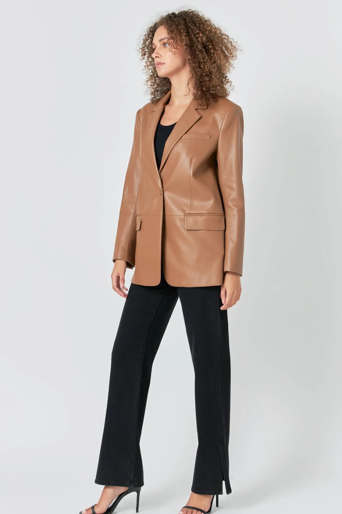 endless_rose__faux_leathe_11-1.webp ENDLESS ROSE Blazers | Tops*- Faux Leather Blazer