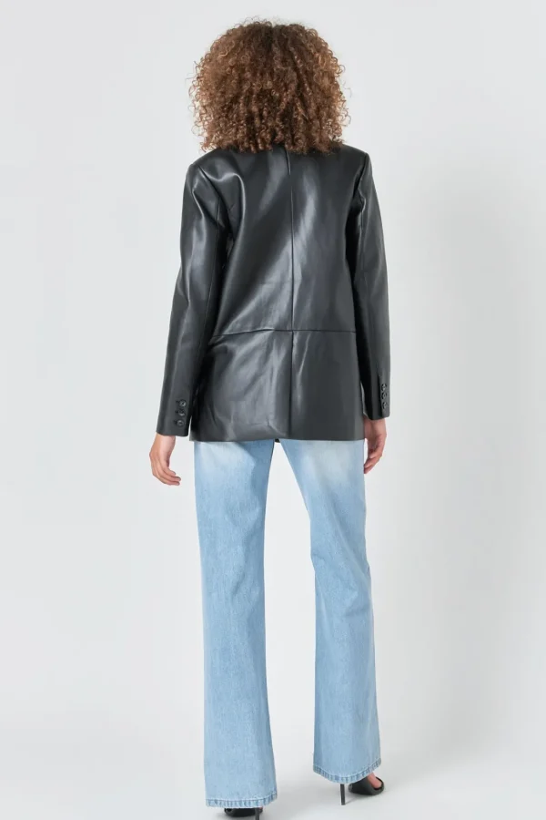 ENDLESS ROSE Blazers | Tops*- Faux Leather Blazer