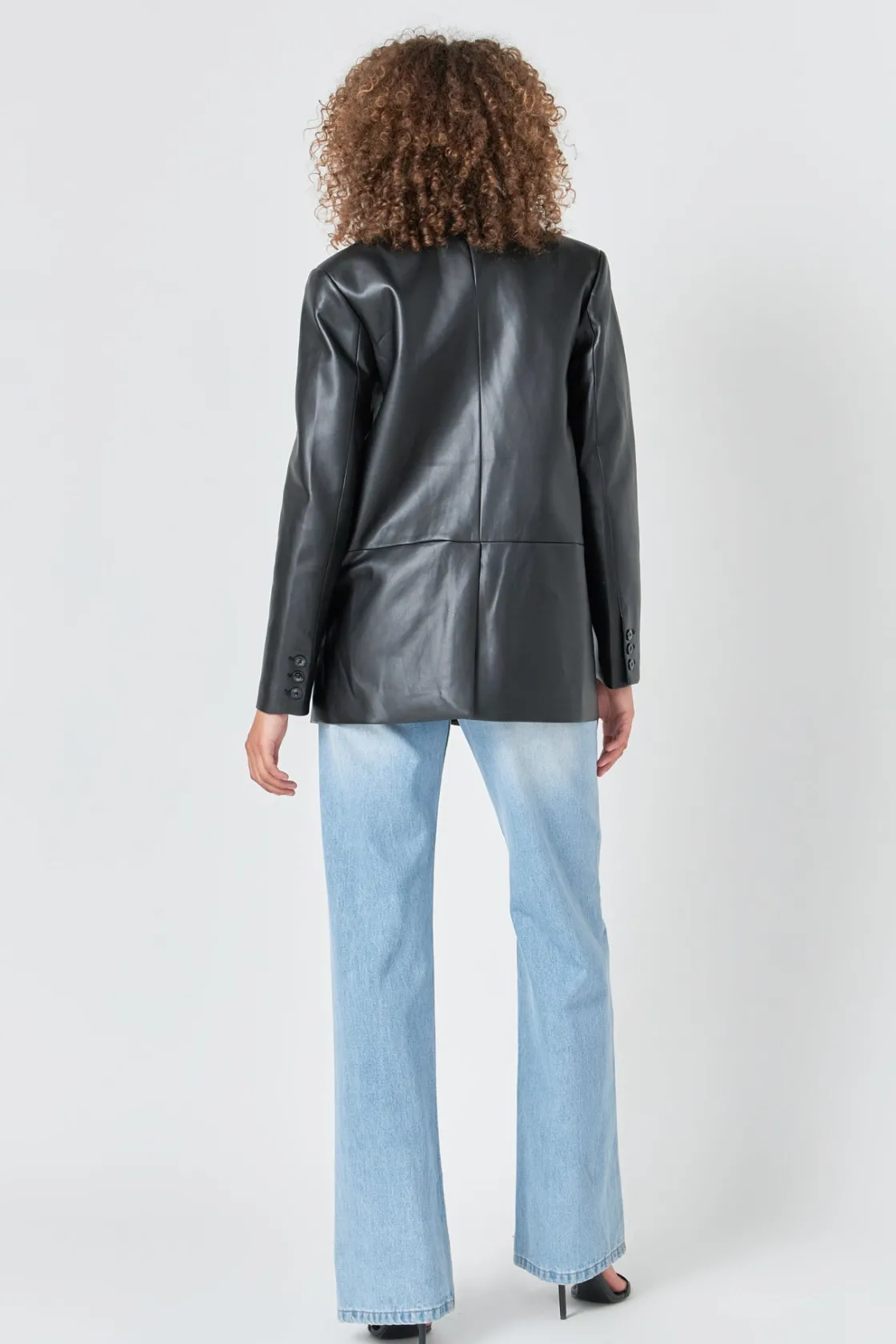 endless_rose__faux_leathe_7-1.webp ENDLESS ROSE Blazers | Tops*- Faux Leather Blazer