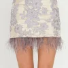 ENDLESS ROSE Skirts*- Feather Detail Mini Skirt MULTI