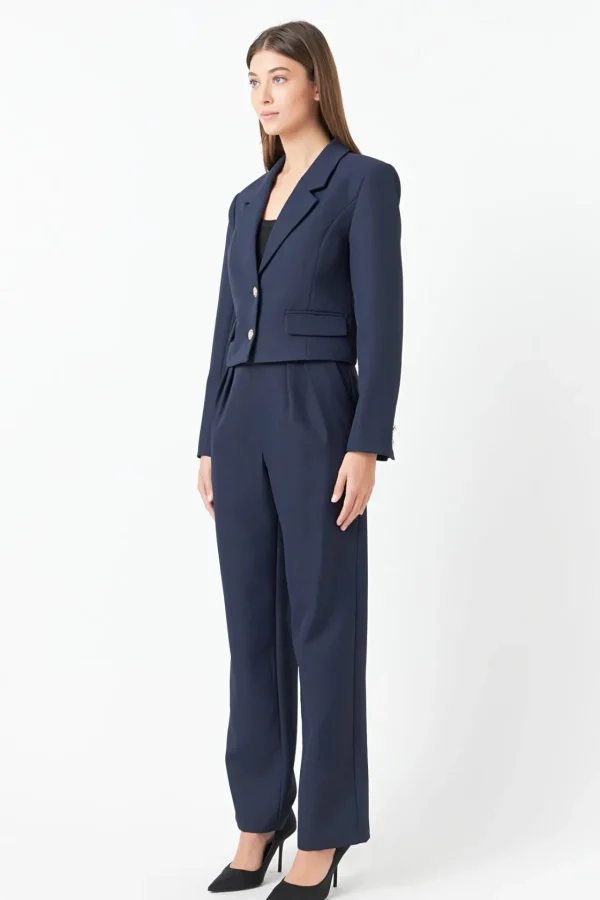 ENDLESS ROSE Matching Sets | Blazers*- Fitted Blazer NAVY