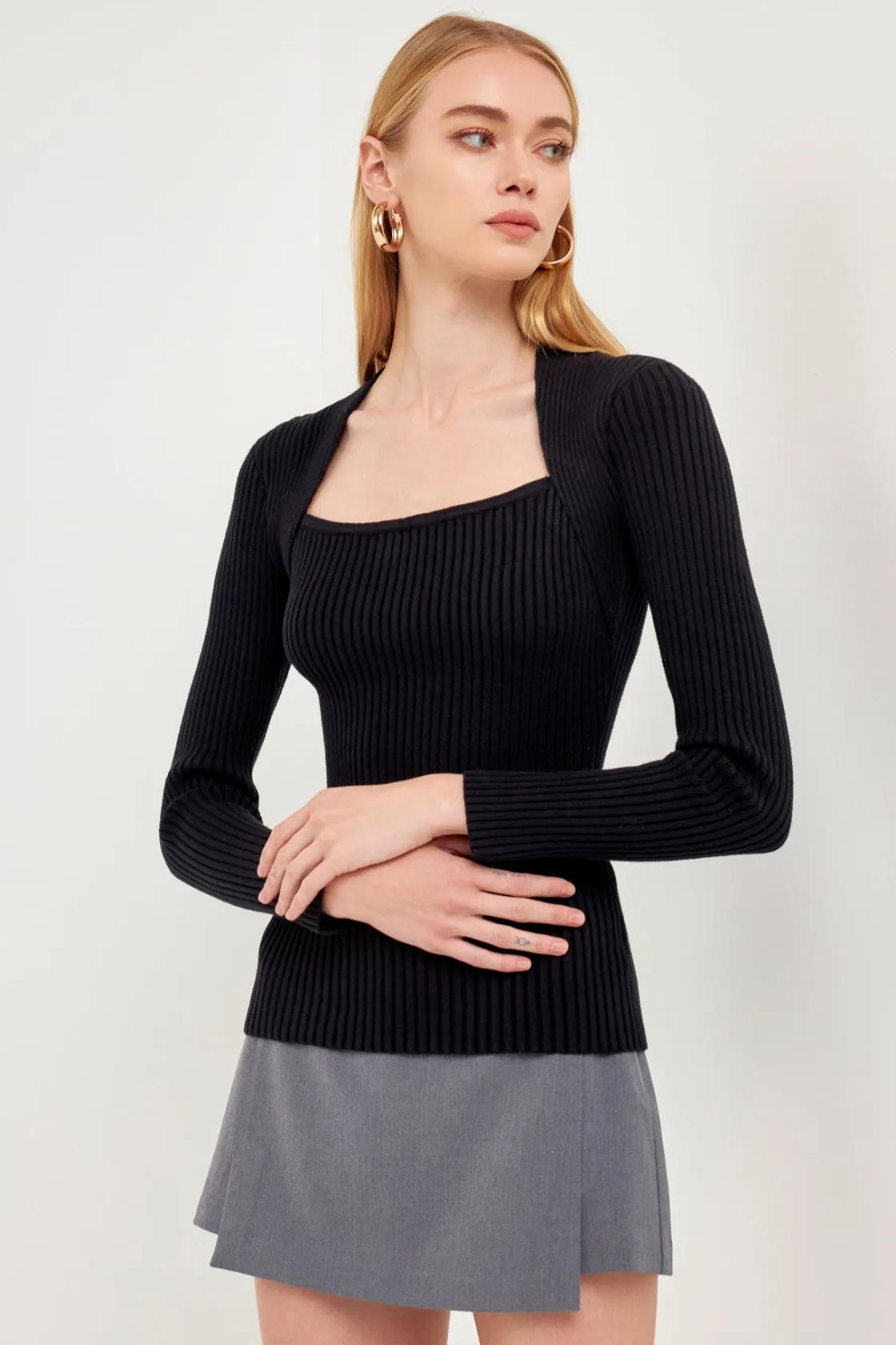 endless_rose__fitted_knit_8.webp ENDLESS ROSE Sweaters & Knits | Tops*- Fitted Knit Top