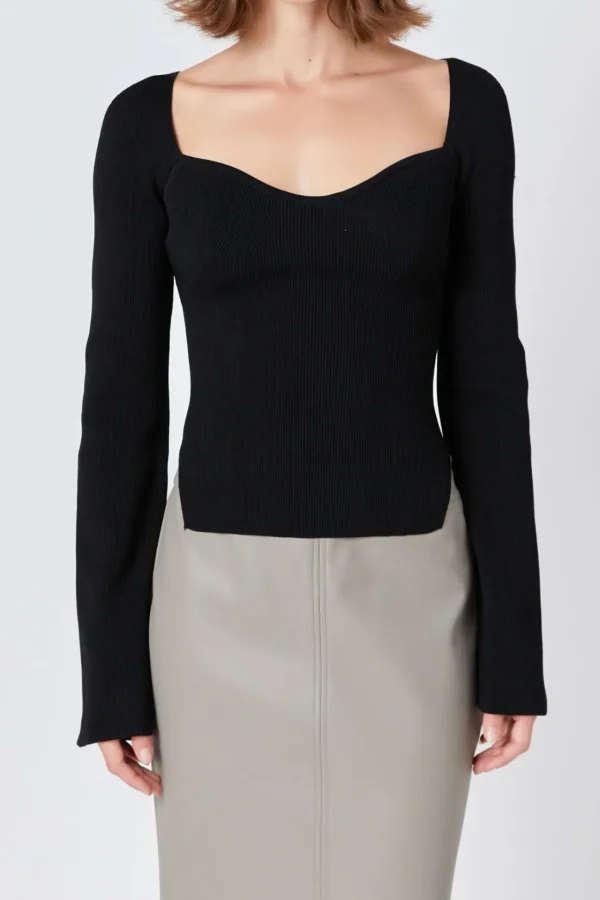 ENDLESS ROSE Sweaters & Knits | Tops*- Fitted Long Sleeve Sweater