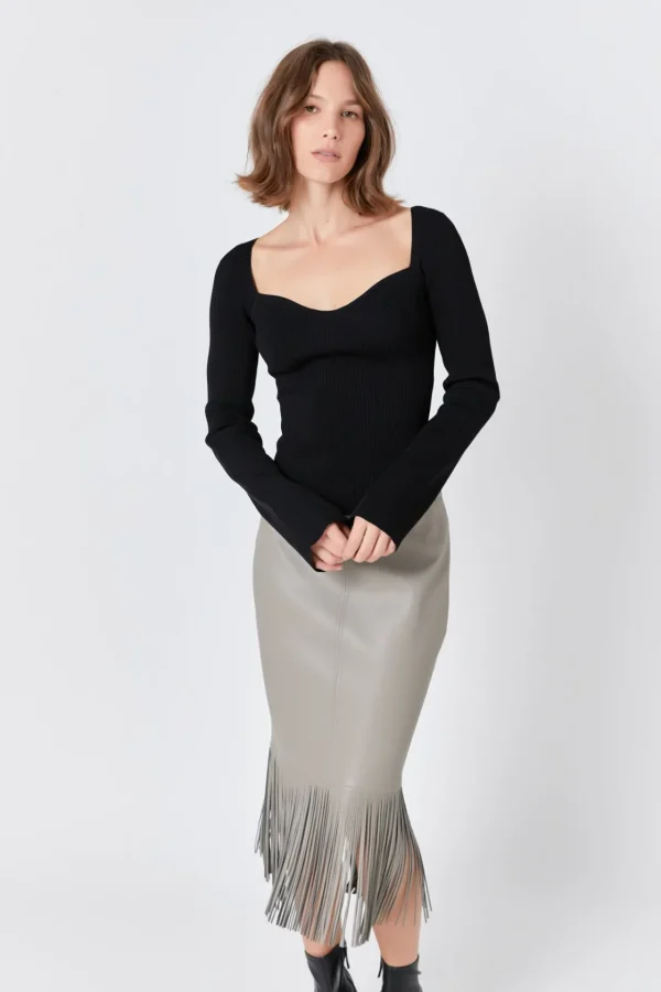 ENDLESS ROSE Sweaters & Knits | Tops*- Fitted Long Sleeve Sweater