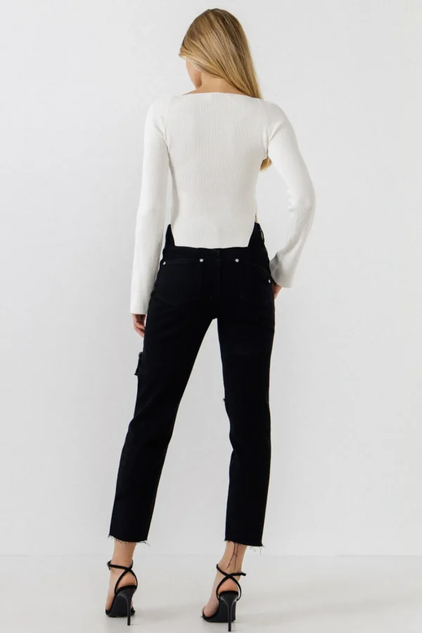 ENDLESS ROSE Sweaters & Knits | Tops*- Fitted Long Sleeve Sweater