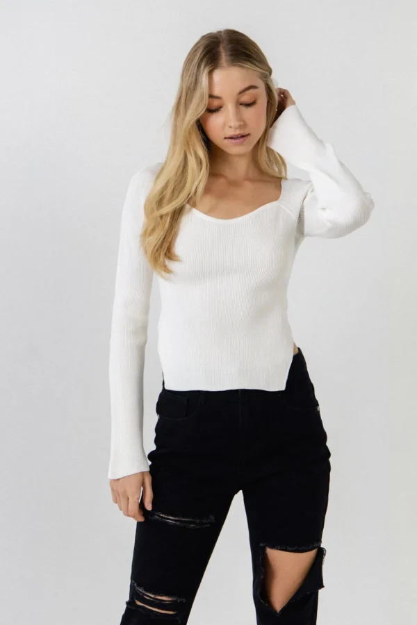 ENDLESS ROSE Sweaters & Knits | Tops*- Fitted Long Sleeve Sweater