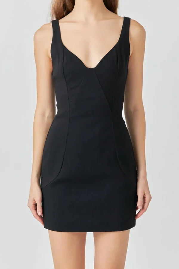 ENDLESS ROSE Tops*- Fitted Mini Dress