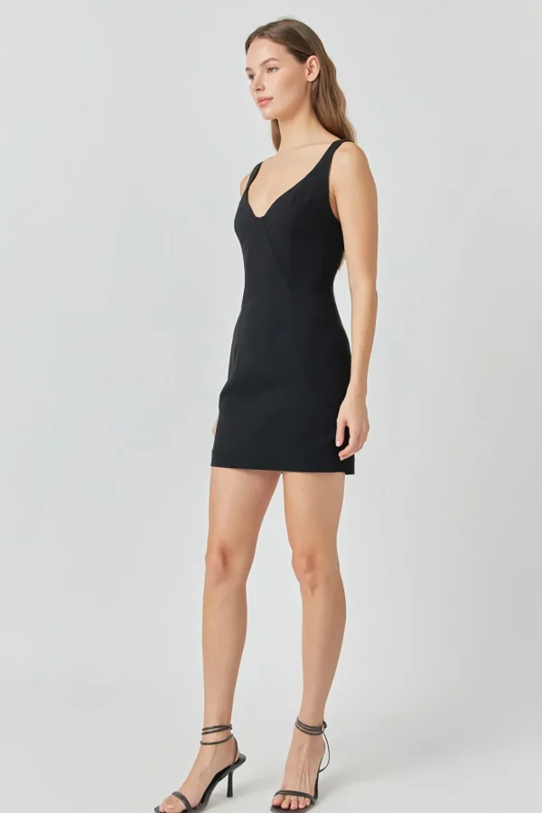 ENDLESS ROSE Tops*- Fitted Mini Dress