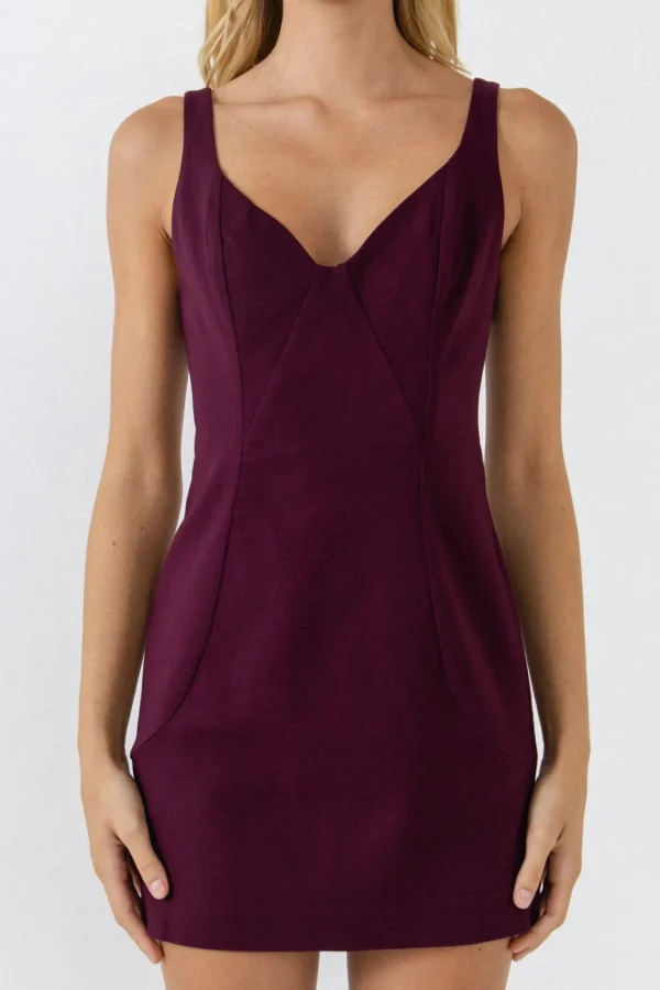 ENDLESS ROSE Tops*- Fitted Mini Dress