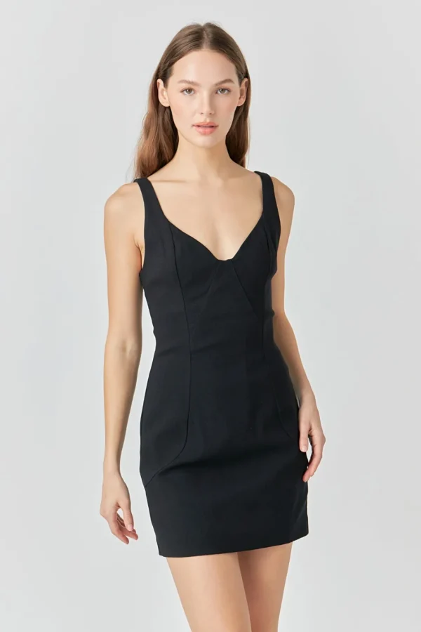 ENDLESS ROSE Tops*- Fitted Mini Dress