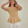 ENDLESS ROSE Sweaters & Knits*- Flare Detail Knit Top