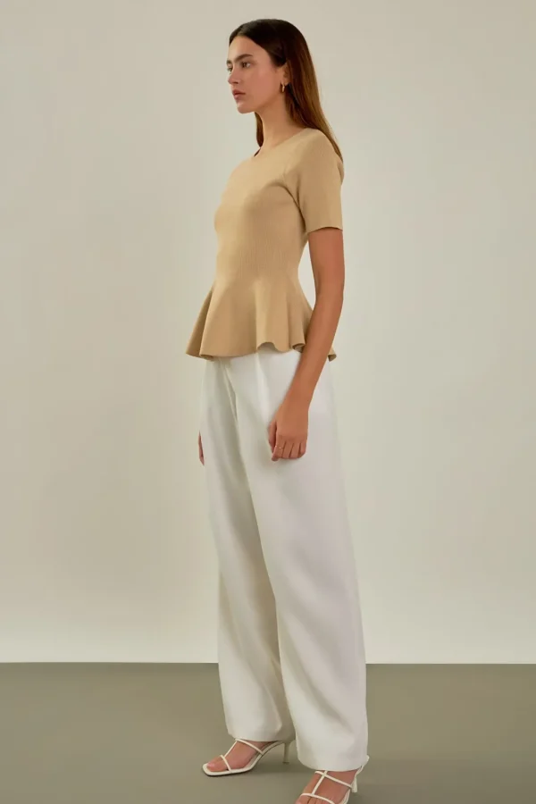 ENDLESS ROSE Sweaters & Knits*- Flare Detail Knit Top