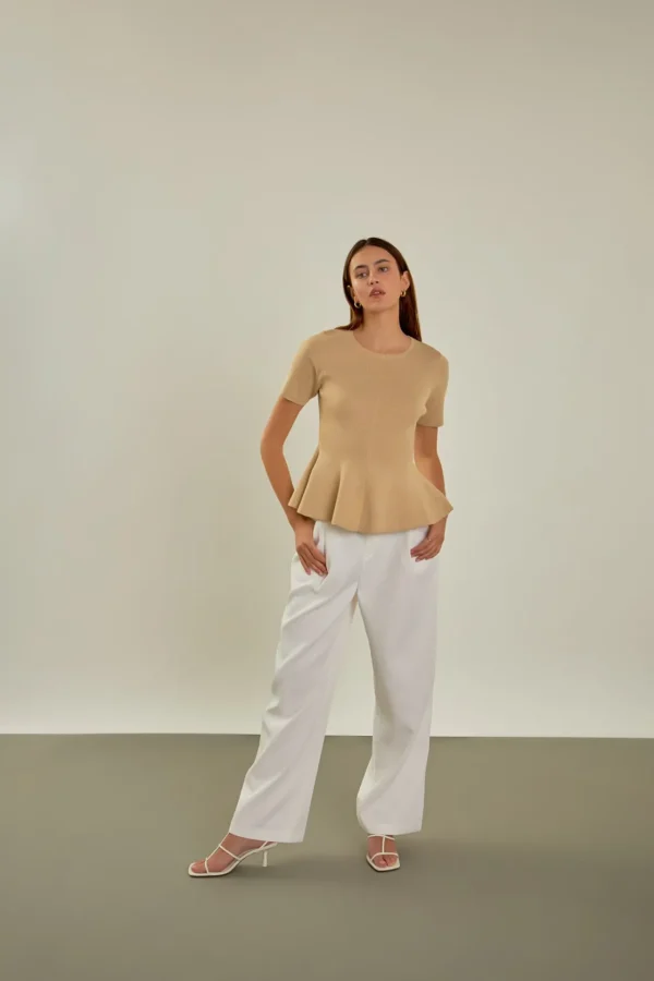 ENDLESS ROSE Sweaters & Knits*- Flare Detail Knit Top