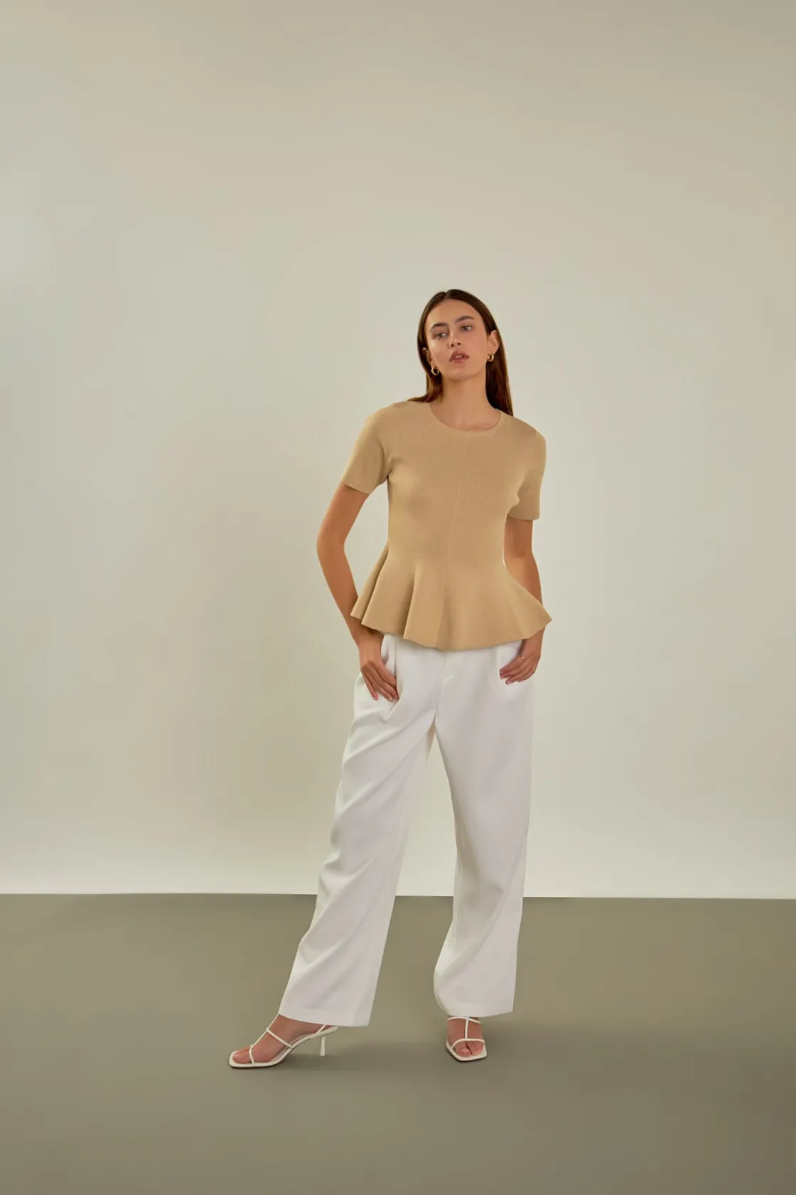 endless_rose__flare_detai_3-1.webp ENDLESS ROSE Sweaters & Knits*- Flare Detail Knit Top