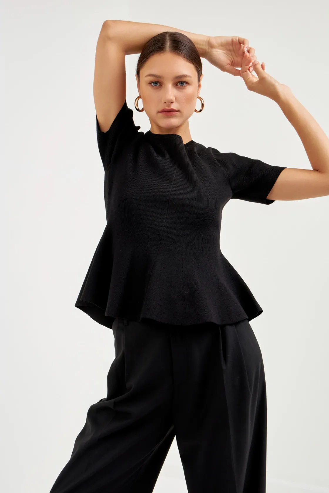 endless_rose__flare_detai_4-1.webp ENDLESS ROSE Sweaters & Knits*- Flare Detail Knit Top