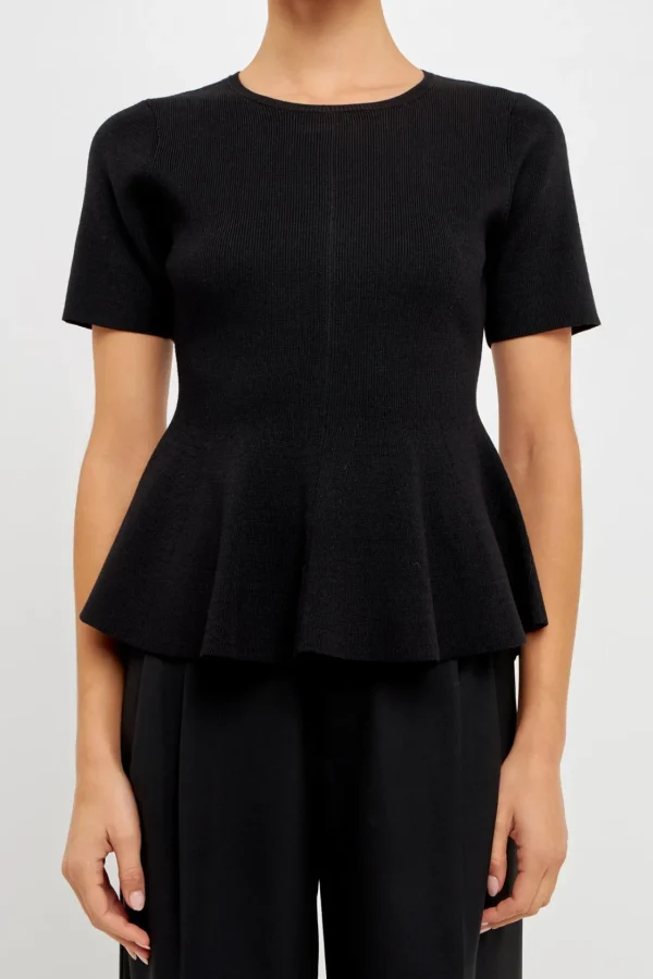 ENDLESS ROSE Sweaters & Knits*- Flare Detail Knit Top