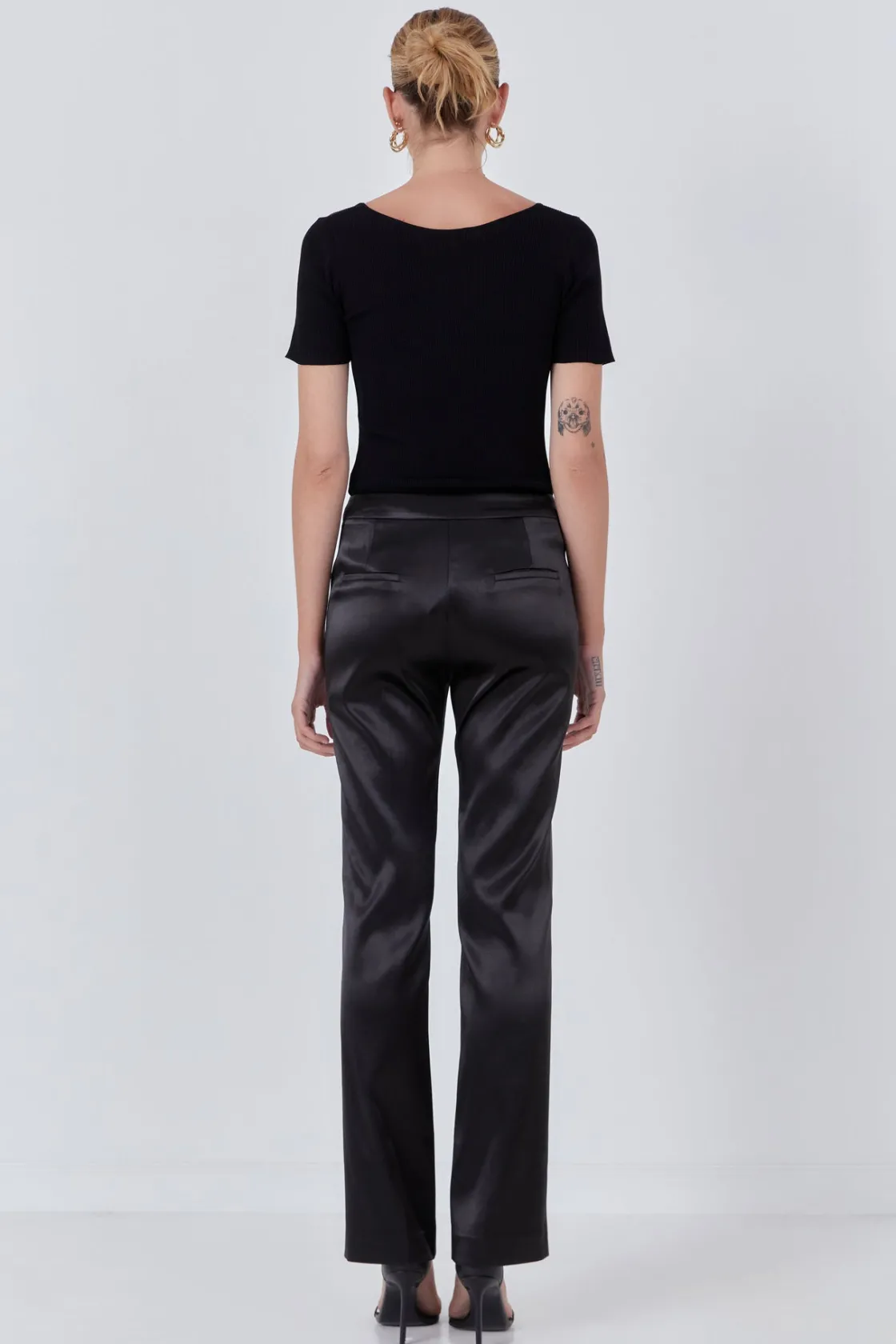 endless_rose__flared_soli_2.webp ENDLESS ROSE Pants*- Flared Solid Trouser BLACK