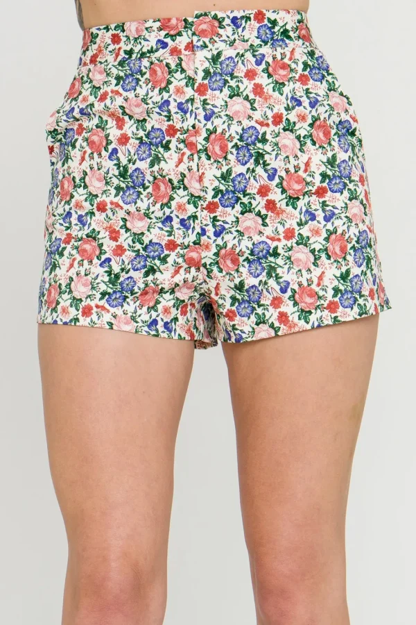 ENDLESS ROSE Shorts & Skorts | Tops*- Floral Basic Shorts IVORYMULTI