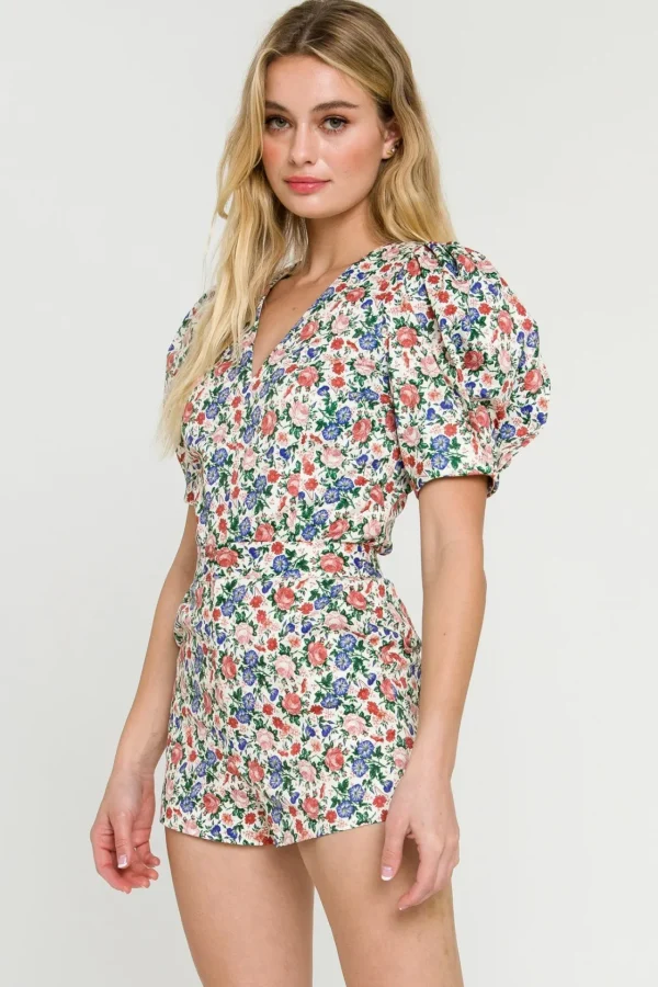 ENDLESS ROSE Shorts & Skorts | Tops*- Floral Basic Shorts IVORYMULTI