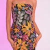 ENDLESS ROSE Bodycon Dresses*- Floral Botanical Sequin Sleeveless Mini Dress BLACKMULTI