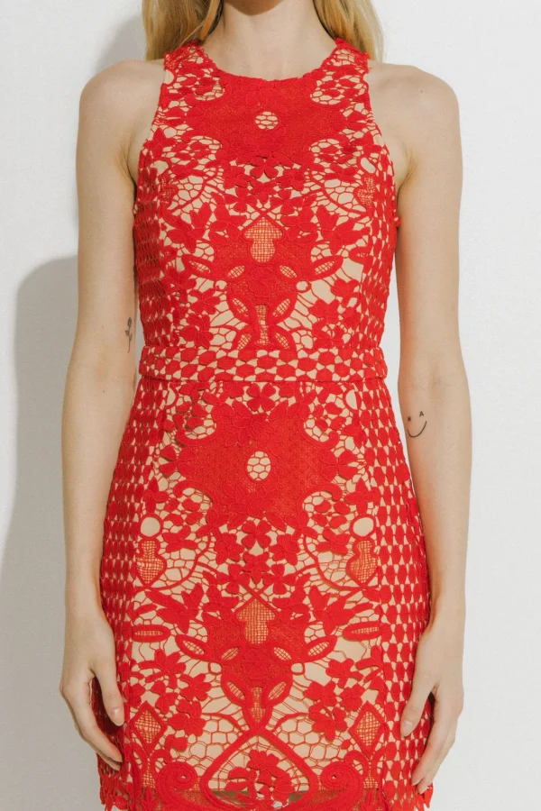 ENDLESS ROSE Lace Dresses | Tops*- Floral Crochet Lace Mini Dress