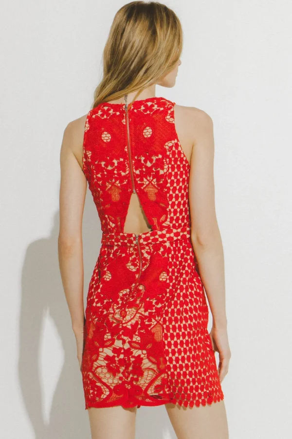 ENDLESS ROSE Lace Dresses | Tops*- Floral Crochet Lace Mini Dress